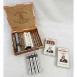 Two King Edward Invincible Deluxe packs (unopened), four Cuesta Rey cigars and a mixed box of cigars