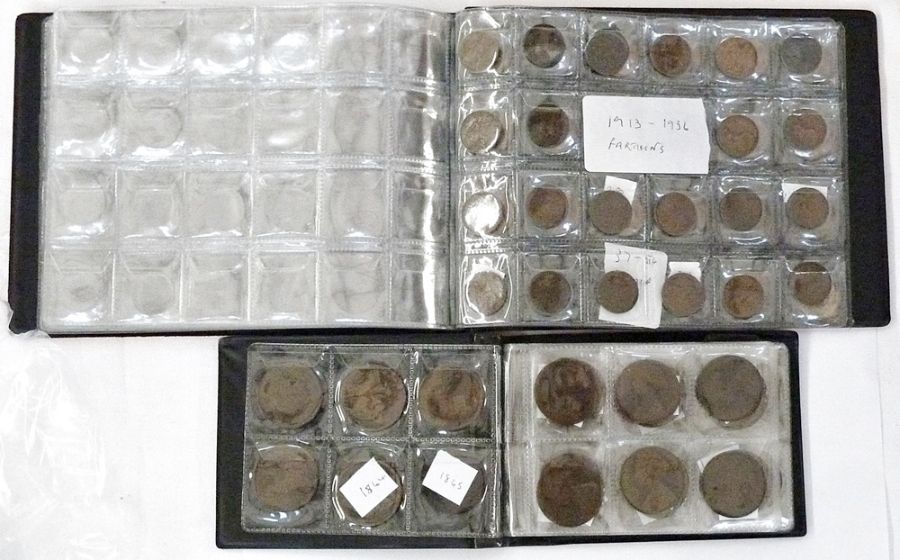 Folders of coins (five) comprising of silver (pre 47) half coins (34) nickel (five), florins (pre - Image 3 of 49