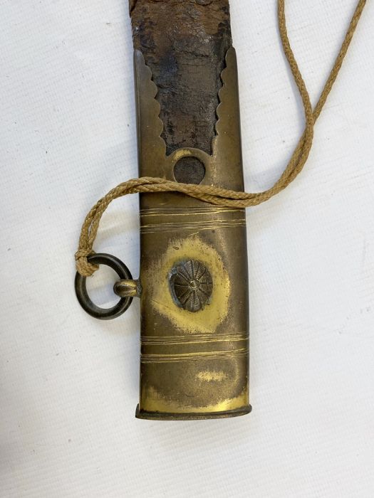 1803 pattern officer's sabre with ornate gilt engraved blued blade, pierced brass hand guard and - Image 18 of 26
