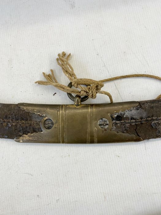1803 pattern officer's sabre with ornate gilt engraved blued blade, pierced brass hand guard and - Image 10 of 26