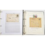 Provincial postmarks of Liege and Limbourg in two black albums of 100+ pages, postage due, return-