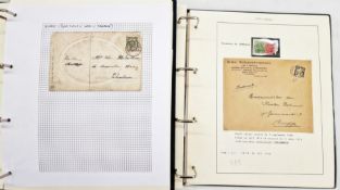 Provincial postmarks of Liege and Limbourg in two black albums of 100+ pages, postage due, return-