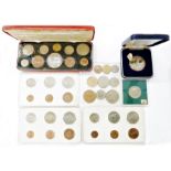 Collection of coins to include 1970 proof set, British Virgin Island proof set, EEC silver proof