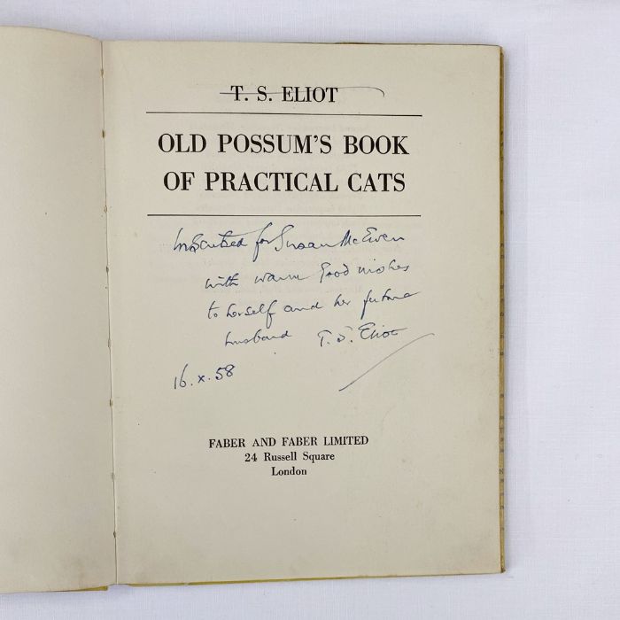 Eliot, T.S., signed material - " Old Possum's Book of Practical Cats"  Faber and Faber 12th - Image 8 of 25