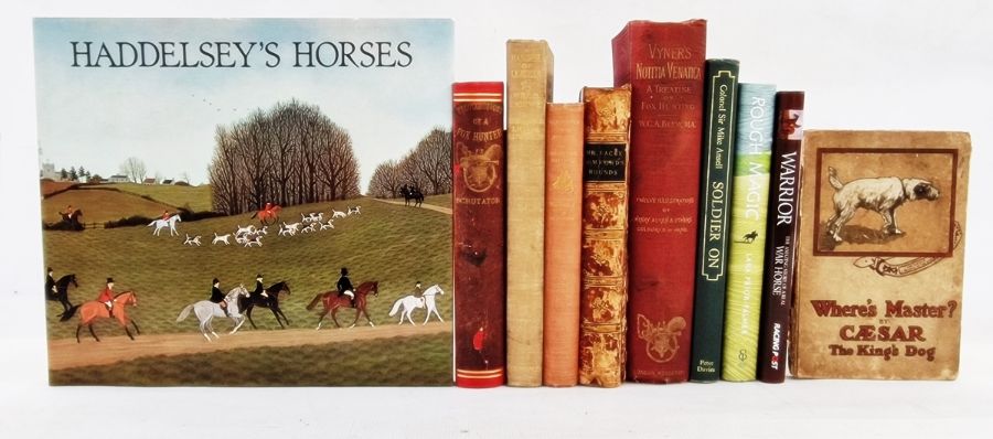 Assorted volumes relating to horses and hunting, to include:- Vyner, Robert T. "Notitia Venatica,