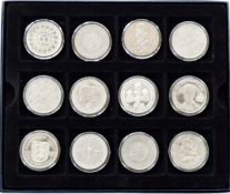 Three boxes of Westminster with commemorative crowns and one Victoria 1892, 56 in total