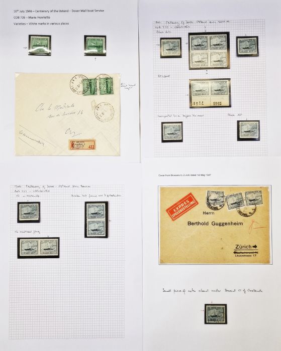 Belgium: cross-channel mail and postal history collection 1731 to 1946, in black folder, 70+ - Image 16 of 16