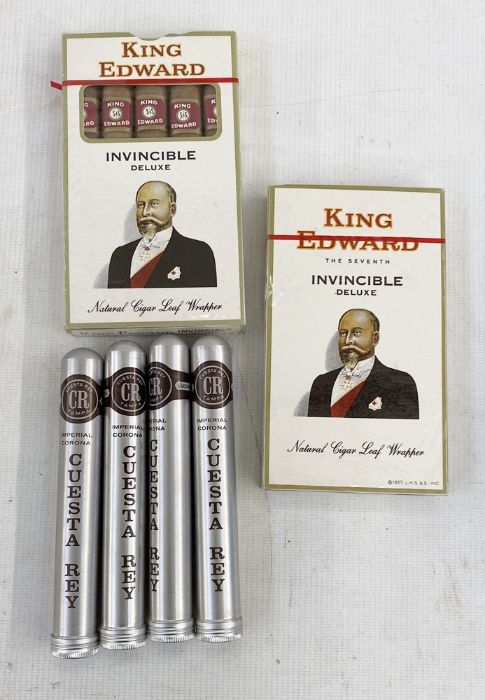 Two King Edward Invincible Deluxe packs (unopened), four Cuesta Rey cigars and a mixed box of cigars - Image 3 of 6