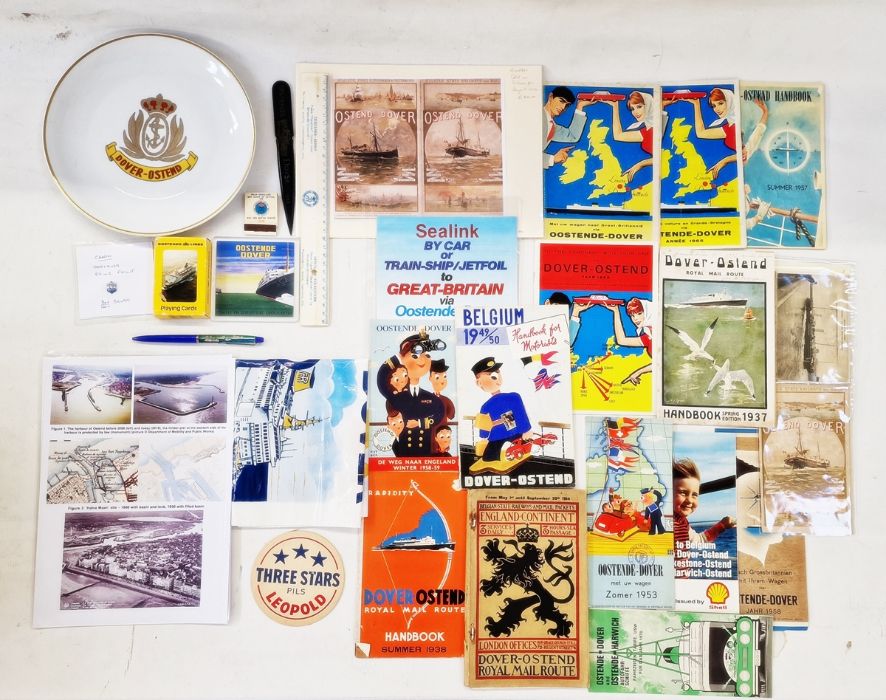 Belgium, boxed collection of Ostend-Dover postcards, souvenirs and ephemera in three plastic cases - Image 5 of 18