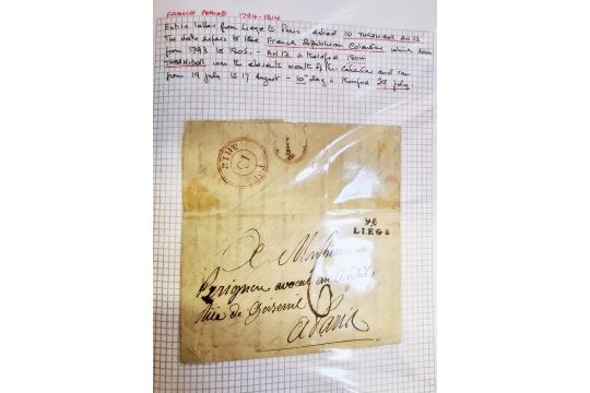 Belgium: Liege - related, written up collection of pre-stamp letters and related postal history of - Image 31 of 33