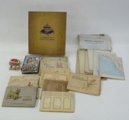 Quantity of cigarette cards, some in albums and a quantity of foldout maps to include South