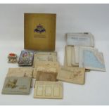 Quantity of cigarette cards, some in albums and a quantity of foldout maps to include South