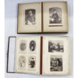 Five mid-late Victorian photograph and carte de visite albums containing nearly 350 photographs,