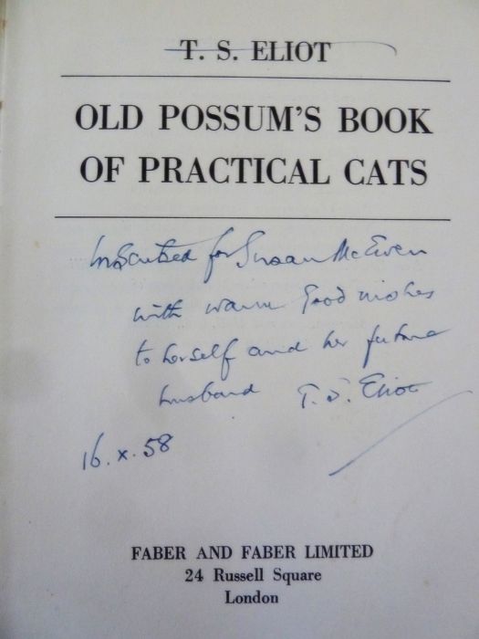 Eliot, T.S., signed material - " Old Possum's Book of Practical Cats"  Faber and Faber 12th - Image 5 of 25