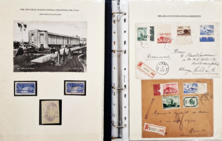 Belgium: Liege World Fair Exposition 1939 collection including mint and used definitives and - Image 11 of 14