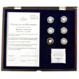 Box set of six landmark icons of a nation, each coin stuck to 14ct gold and weighing 0.5g
