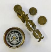 Compass and a set of Harrison sovereign scales (2) Condition ReportPlease see new images that show