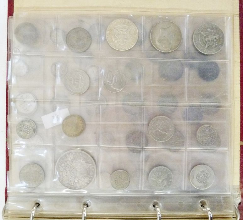 Folders of coins (five) comprising of silver (pre 47) half coins (34) nickel (five), florins (pre - Image 5 of 49