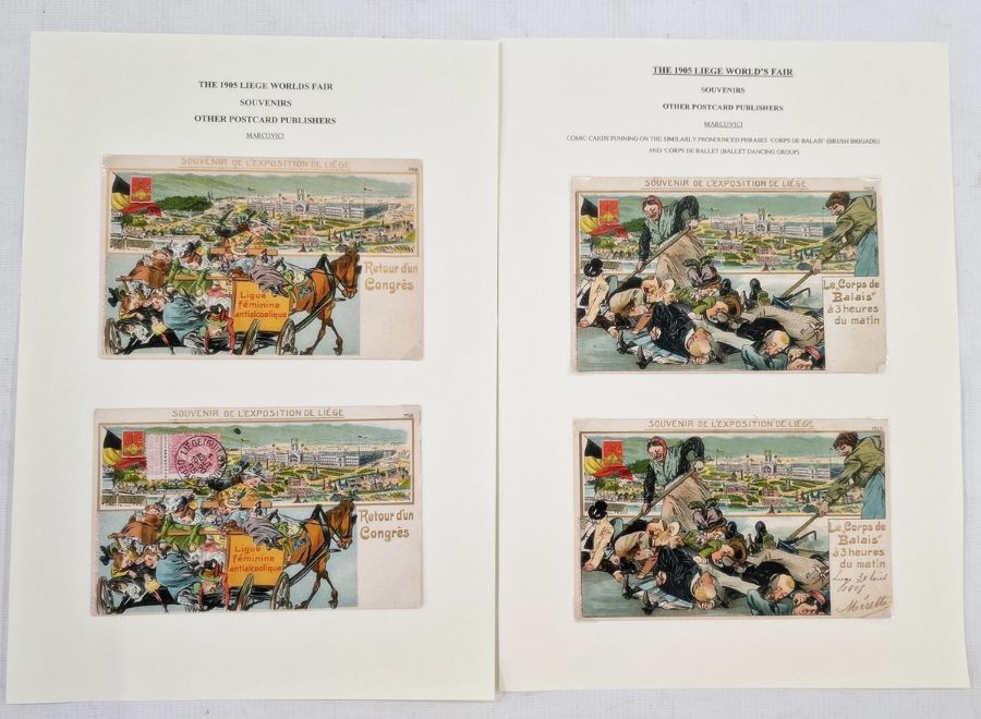 Belgium: two large black folders of 1905 Liege World Fair official, promotional and humorous - Image 18 of 28