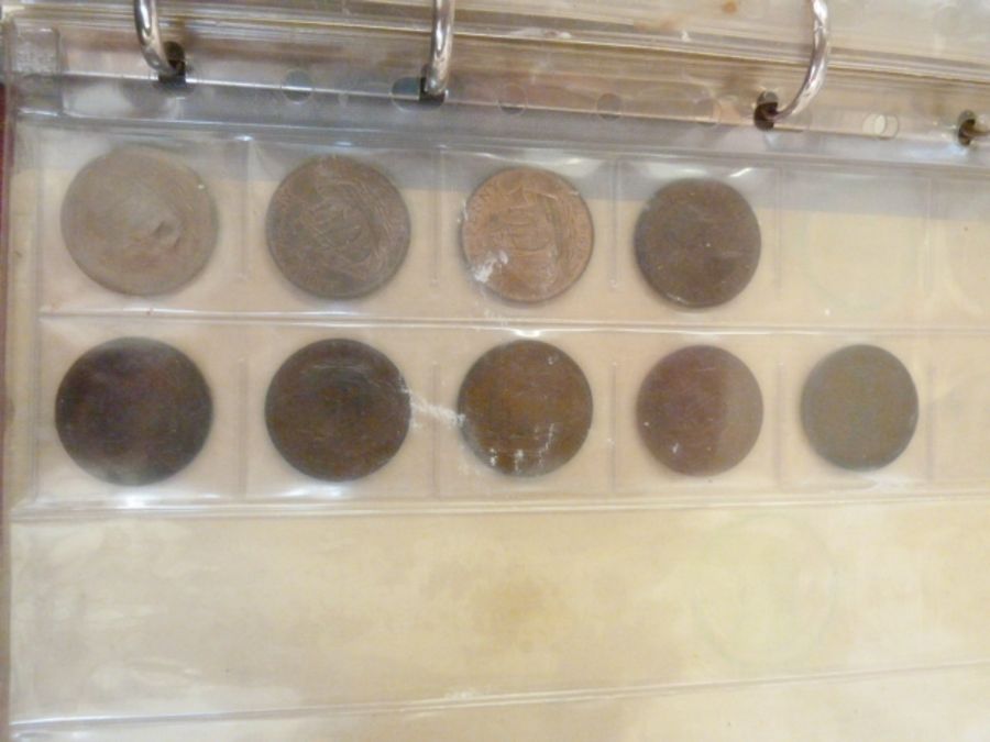 Folders of coins (five) comprising of silver (pre 47) half coins (34) nickel (five), florins (pre - Image 16 of 49