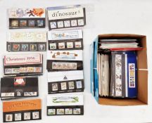 GB with face value of £250+, box full of decimal presentation packs, 1970's to 2000 millennium