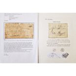 Belgium: cross-channel mail and postal history collection 1731 to 1946, in black folder, 70+