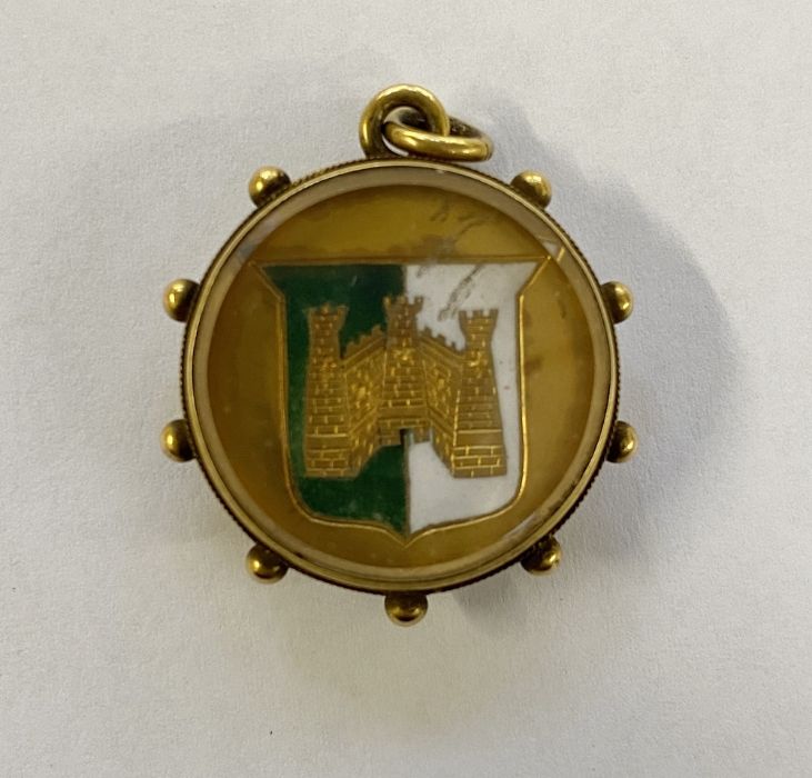 *WITHDRAWN* Victorian rugby medallion in 15ct gold pendant mount 'Rugby Union Championship 1898-99 - Image 3 of 4