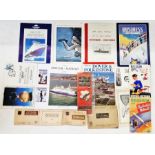 Belgium, boxed collection of Ostend-Dover postcards, souvenirs and ephemera in three plastic cases