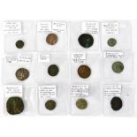 Quantity of Roman coins, to include Roman coin of Valens 364-378AD, Roman coin of Victorinus 270-