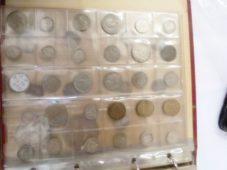 Folders of coins (five) comprising of silver (pre 47) half coins (34) nickel (five), florins (pre - Image 44 of 49