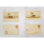 Belgium: Ostend-Dover crossing collection in four black folders with used and unused postcards,
