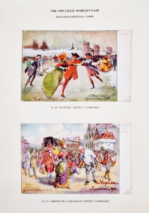 Belgium: two large black folders of 1905 Liege World Fair official, promotional and humorous - Image 11 of 28