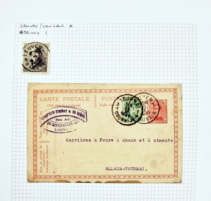 Provincial postmarks of Brabant in black 130+ page ring binder including registered, railway, - Image 8 of 14