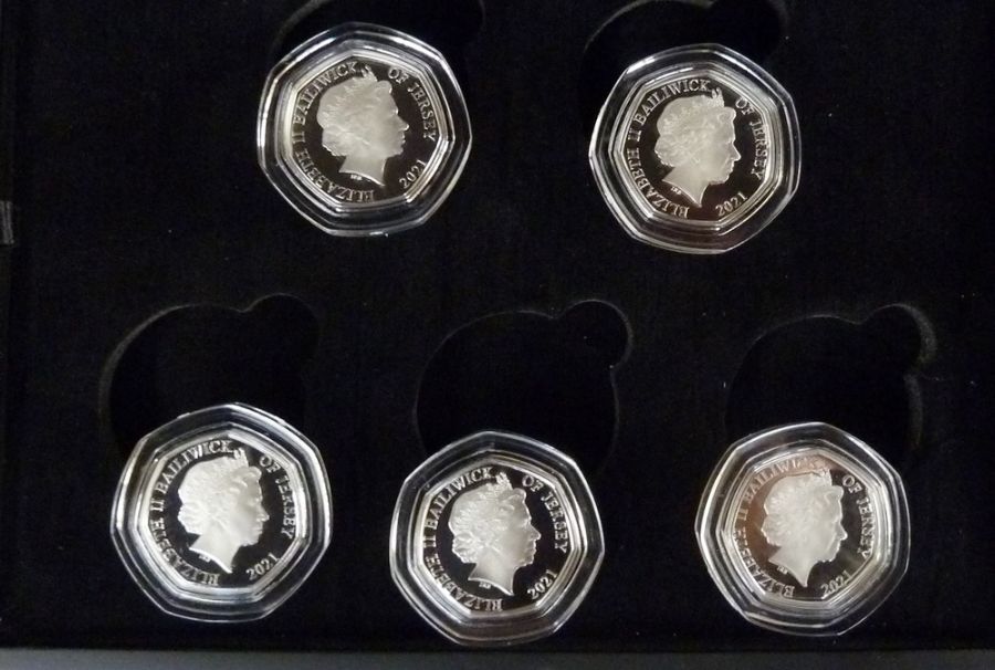 Silver proof coin set (five), 50p to commemorate the Royal Britain Legion centenary, all 50p - Image 2 of 3