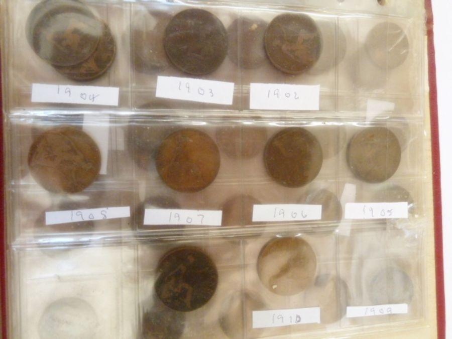 Folders of coins (five) comprising of silver (pre 47) half coins (34) nickel (five), florins (pre - Image 12 of 49