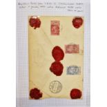 Belgium: Liege - related stamps and postal history 1860's in three red 'Simplex' albums. Various