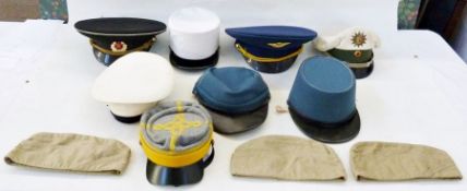 Collection of eleven military and peace caps (11)