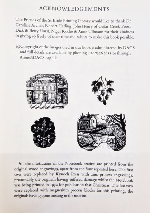 Incline Press 2003 - 'The St Bride Notebook with wood engravings by Eric Ravilious'  Caroline Archer - Image 4 of 11