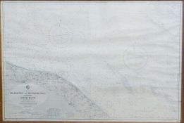 Colour print of Bartholomew British Isles (Nobo Mag-Maps framed), 59cm x 84cm, and a print of