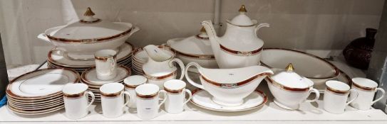 Royal Doulton 'Sandon' pattern part dinner and coffee service H5172, 49 pieces approx. Condition