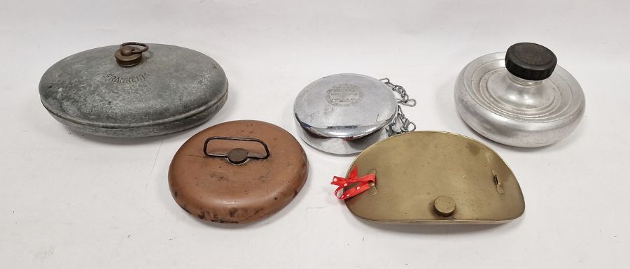 Various vintage hot water bottles/bed warmers to include one galvanised iron labelled Frankenia, - Image 2 of 5