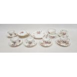 Royal Crown Derby 'Derby Posies' part tea service comprising of six cups and saucers, milk jug,