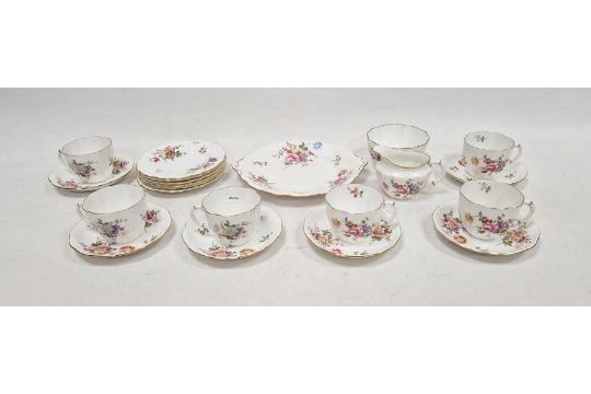 Royal Crown Derby 'Derby Posies' part tea service comprising of six cups and saucers, milk jug, - Image 1 of 6