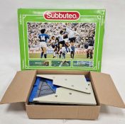 Boxed Subbuteo football game together with a Subbuteo grandstand and a Subbuteo Astro Pitch