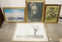 After Gerald Coulson Colour print   "A Frosty Morning" and three further prints (4)