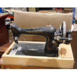 Vintage Singer sewing machine, no.G3665320 with leather case