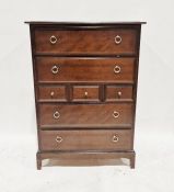 Stag Minstrel chest of drawers, 111.5cm high x 81.5cm wide x 46.5cm deep