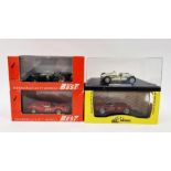 Four boxed diecast model cars to include Model Best 9194 Lola T70 Spyder Mosport 1965 H.Dibley,