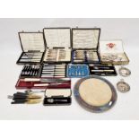 Quantity of plated ware to include cased flatware, etc (1 box)