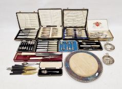 Quantity of plated ware to include cased flatware, etc (1 box)